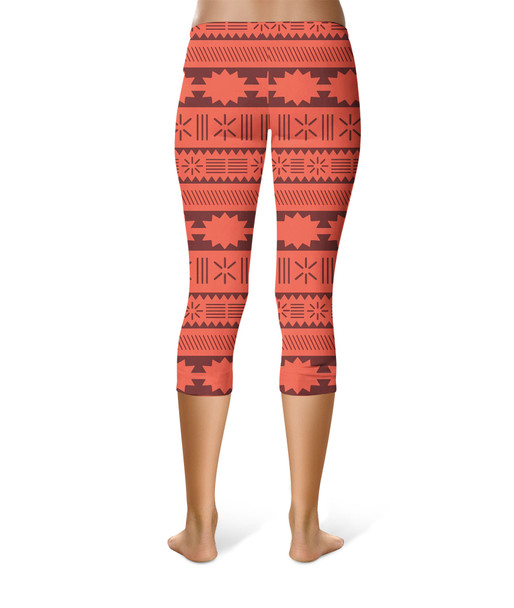 Sport Capri Leggings - Moana Tribal Print