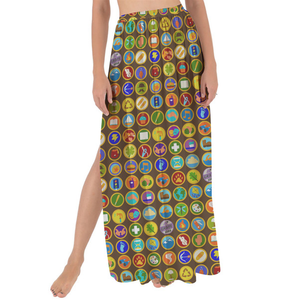 Maxi Sarong Skirt - Wilderness Explorer Badges Up Inspired