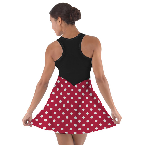 Cotton Racerback Dress - Minnie Rock The Dots