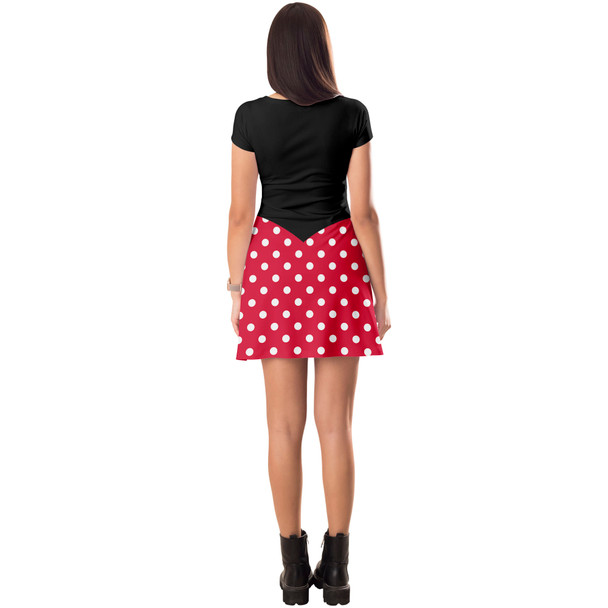 Short Sleeve Dress - Minnie Rock The Dots
