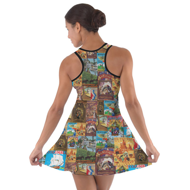 Cotton Racerback Dress - Frontierland Vintage Attraction Posters