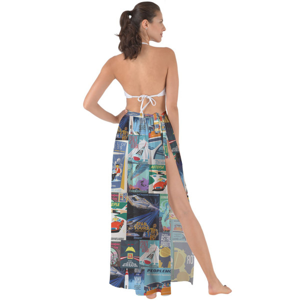 Maxi Sarong Skirt - Tomorrowland Vintage Attraction Posters