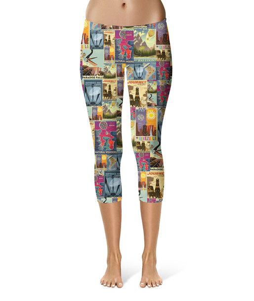 Sport Capri Leggings - Pixar Up Travel Posters