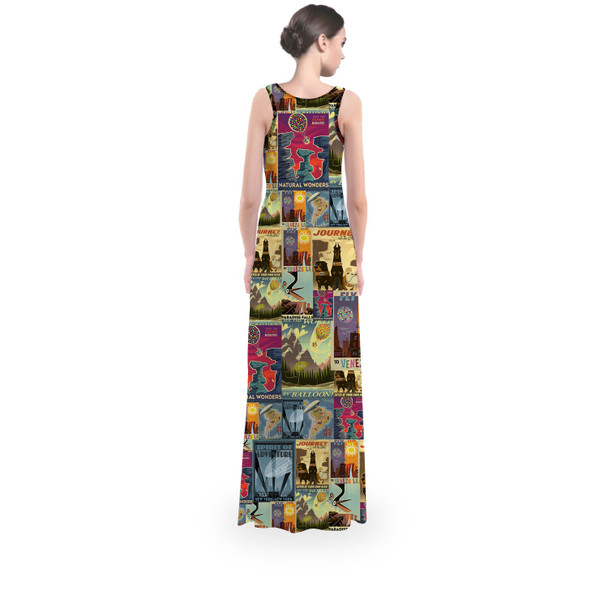 Flared Maxi Dress - Pixar Up Travel Posters