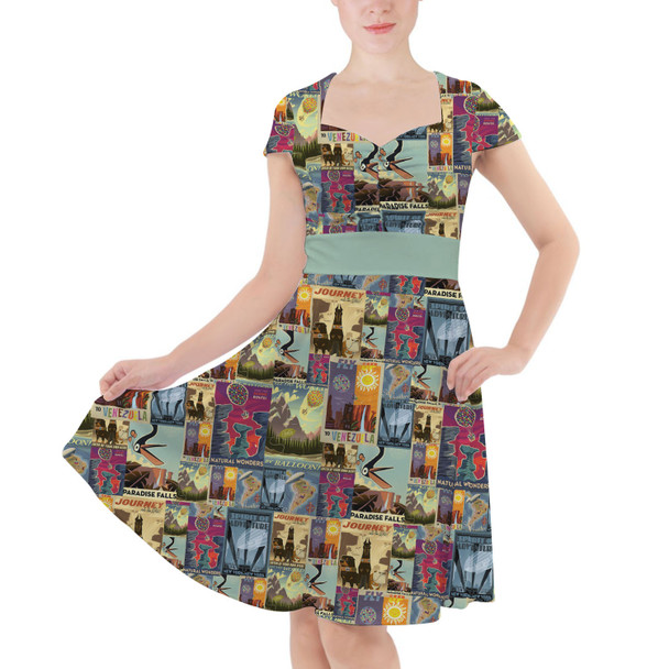 Sweetheart Midi Dress - Pixar Up Travel Posters