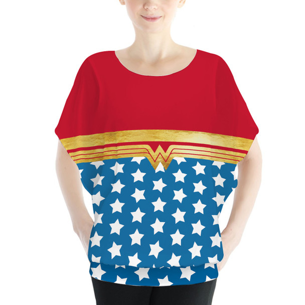 Batwing Chiffon Top - Wonder Woman Super Hero Inspired
