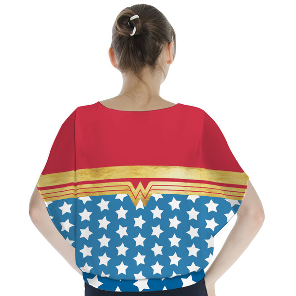 Batwing Chiffon Top - Wonder Woman Super Hero Inspired