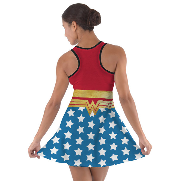 Cotton Racerback Dress - Wonder Woman Super Hero Inspired