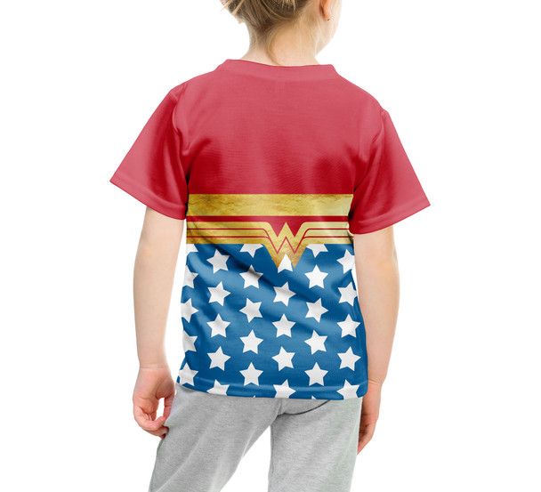 Youth Cotton Blend T-Shirt - Wonder Woman Super Hero Inspired