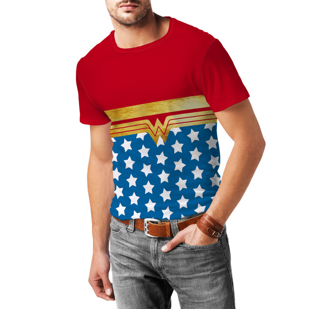 Men's Cotton Blend T-Shirt - Wonder Woman Super Hero Inspired