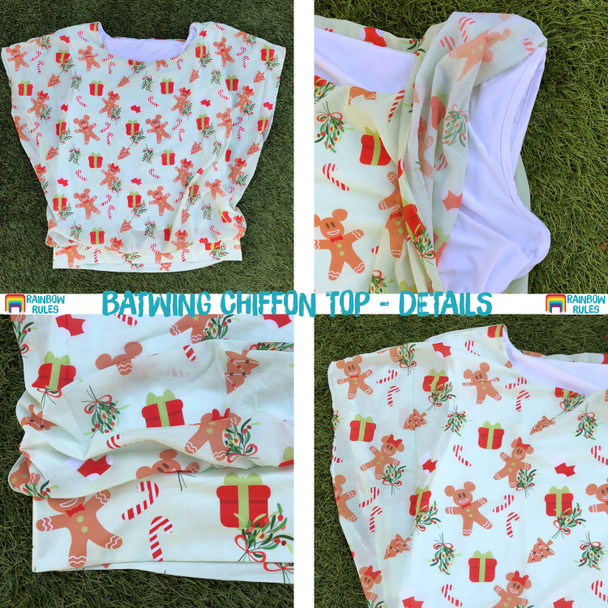 Batwing Chiffon Top - Halloween Mickey Pumpkins