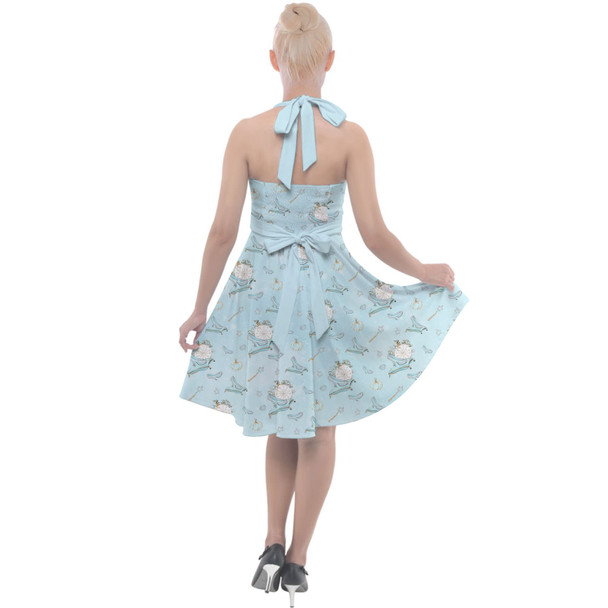 Halter Vintage Style Dress - Glass Slipper Cinderella Inspired