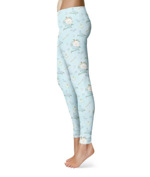 Sport Leggings - Glass Slipper Cinderella Inspired