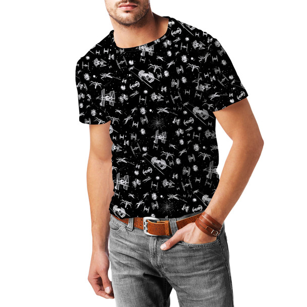 Men's Sport Mesh T-Shirt - Space Ship Battle Star Wars Inspired