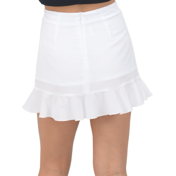 Fishtail Chiffon Mini Skirt