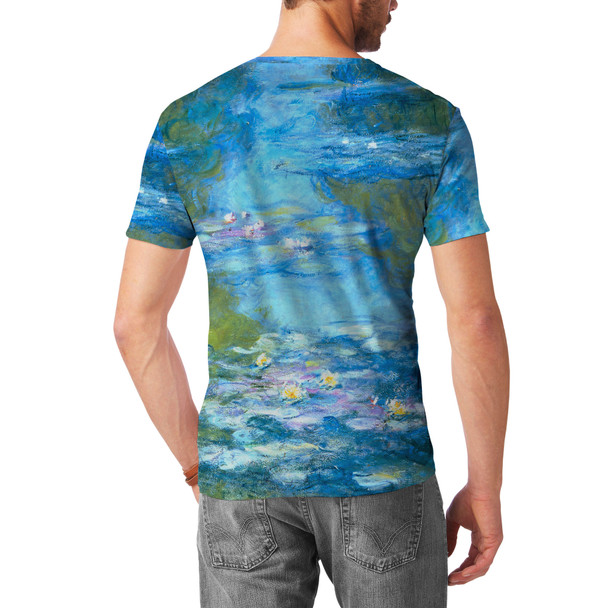 Men's Cotton Blend T-Shirt - Monet Water Lillies