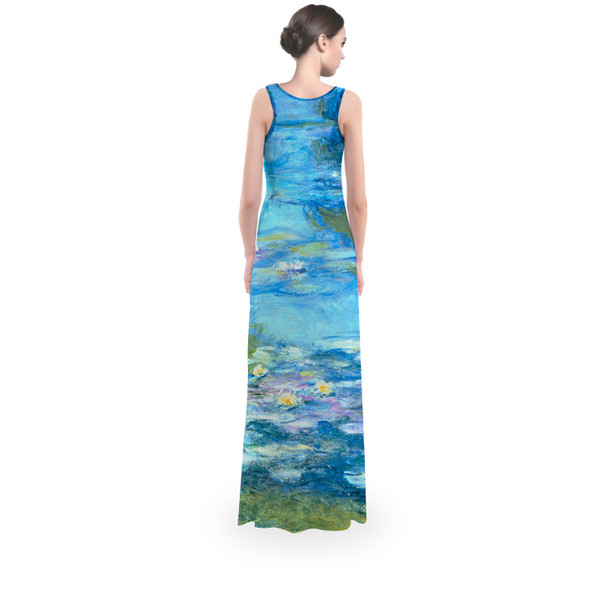 Flared Maxi Dress - Monet Water Lillies