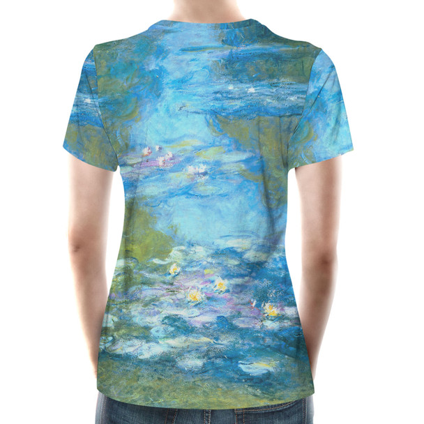 Women's Cotton Blend T-Shirt - Monet Water Lillies