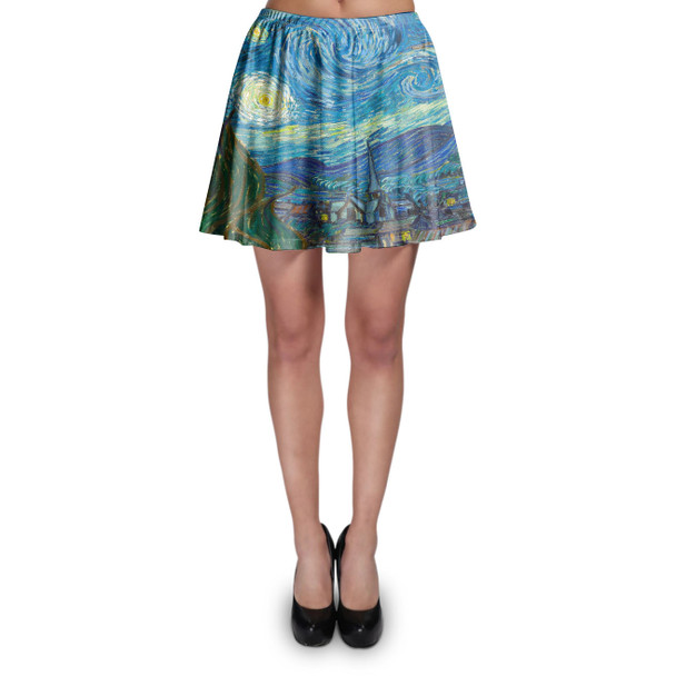 Skater Skirt - Van Gogh Starry Night