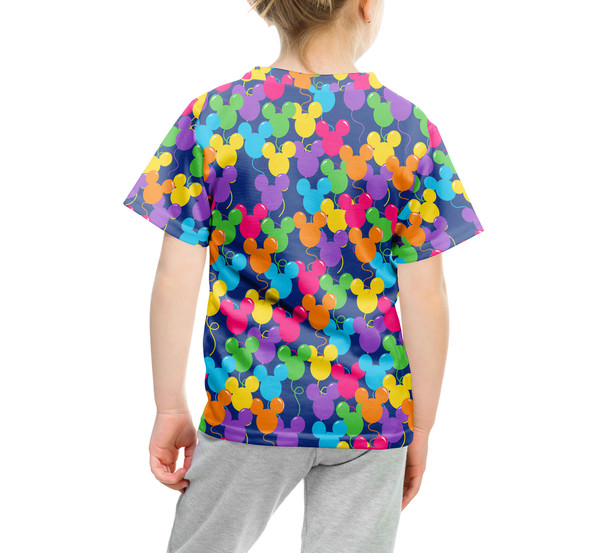 Youth Cotton Blend T-Shirt - Mickey Ears Balloons Disney Inspired