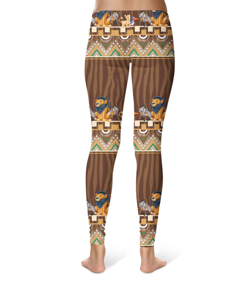 Sport Leggings - Tribal Stripes Lion King Inspired