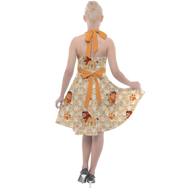 Halter Vintage Style Dress - Hakuna Matata Lion King Inspired