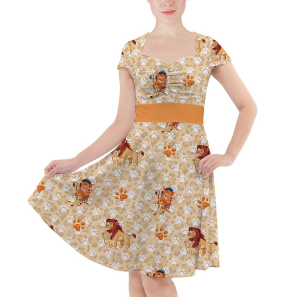 Sweetheart Midi Dress - Hakuna Matata Lion King Inspired