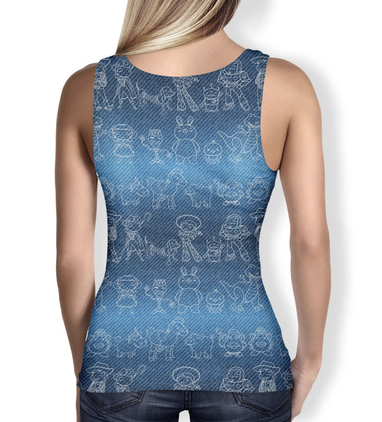 Women's Tank Top - Toy Story Line Drawings