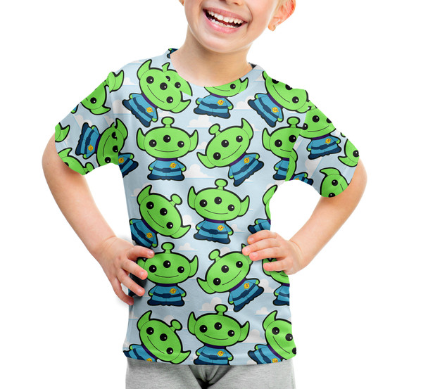 Youth Cotton Blend T-Shirt - Little Green Aliens Toy Story Inspired