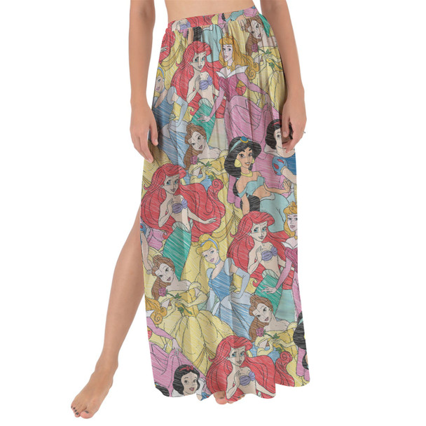 Maxi Sarong Skirt - Princess Sketches