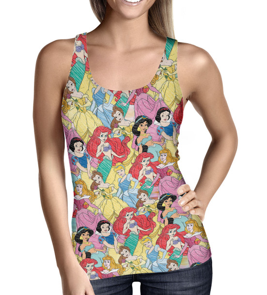 Women's Tank Top - Princess Sketches