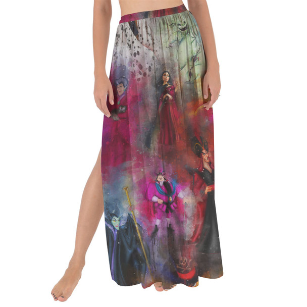 Maxi Sarong Skirt - Watercolor Villains