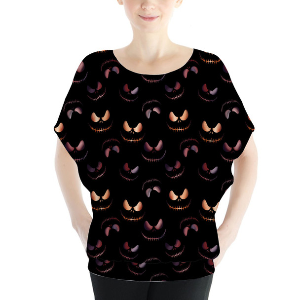 Batwing Chiffon Top - Pumpkin King Halloween Inspired