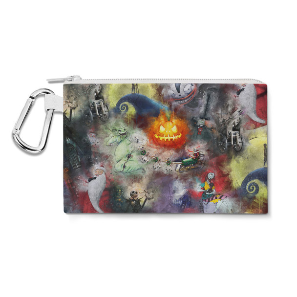 Canvas Zip Pouch - Watercolor Nightmare Before Christmas