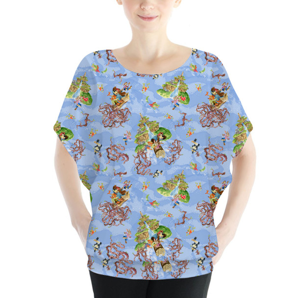 Batwing Chiffon Top - Briar Patch Splash