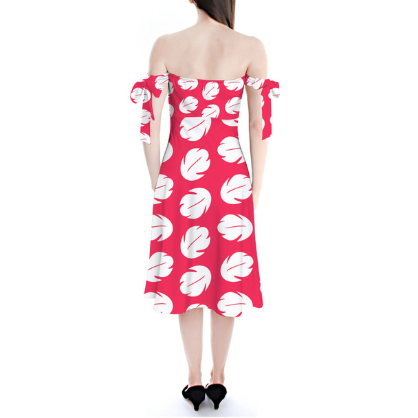 Strapless Bardot Midi Dress - Lilo Hawaiian Dress