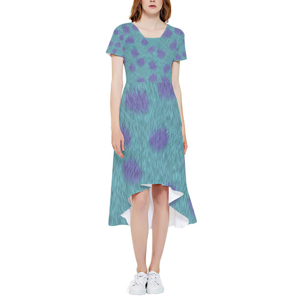 High Low Midi Dress - Sully Fur Monsters Inc Inspired