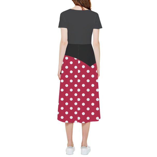 High Low Midi Dress - Minnie Rock The Dots