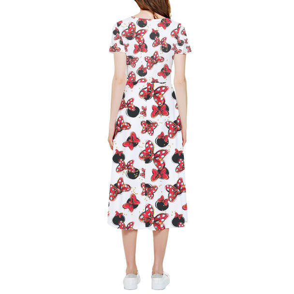 High Low Midi Dress - Minnie Bows and Mouse Ears