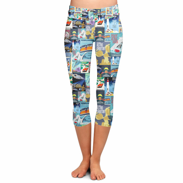 Yoga Waist Capri Leggings - Adult XS / Girl's 10-12 - Tomorrowland - READY TO SHIP