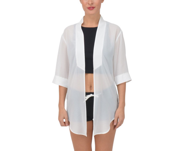 Open Front Chiffon Kimono