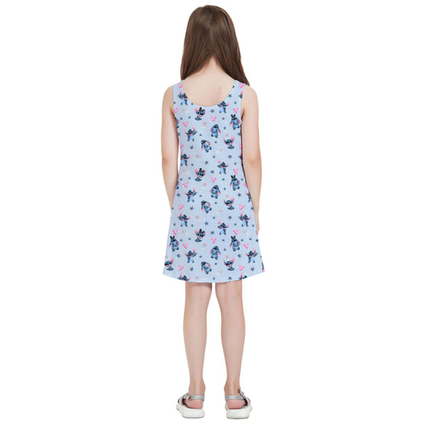 Girls Sleeveless Dress - Happy Stitch