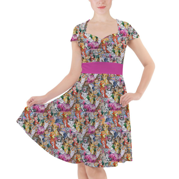 Sweetheart Midi Dress - Cats of Disney