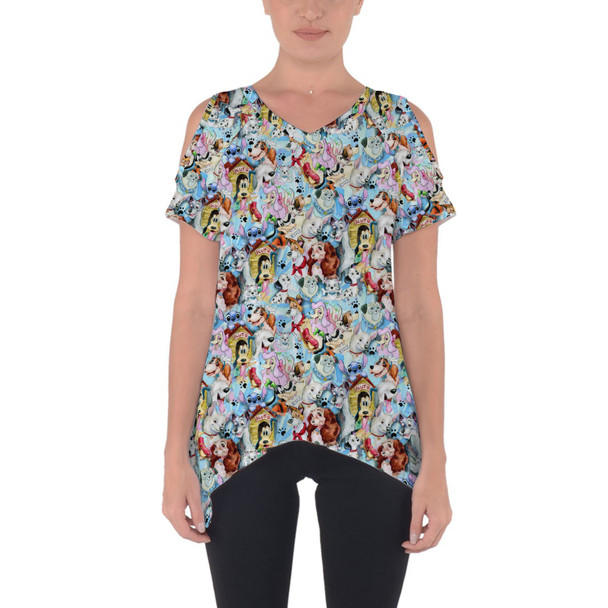Cold Shoulder Tunic Top - Dogs of Disney