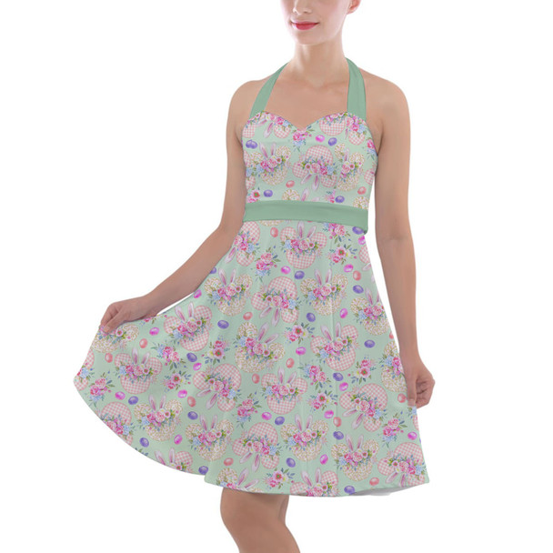 Halter Vintage Style Dress - Mouse Ears Easter Bunny