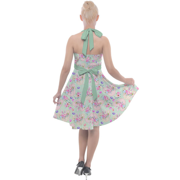 Halter Vintage Style Dress - Mouse Ears Easter Bunny