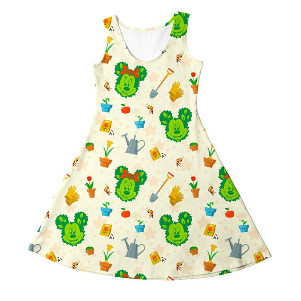 Girls Sleeveless Dress - Flower & Garden Festival