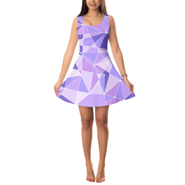 Sleeveless Flared Dress - The Purple Wall