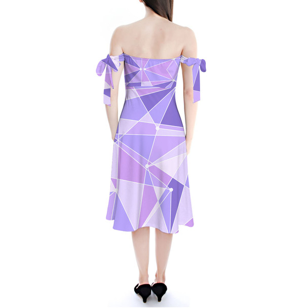 Strapless Bardot Midi Dress - The Purple Wall