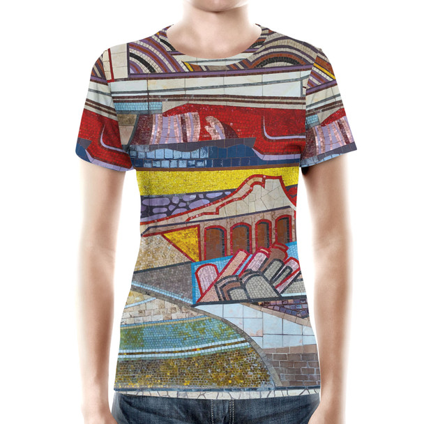 Women's Cotton Blend T-Shirt - The Mosaic Wall